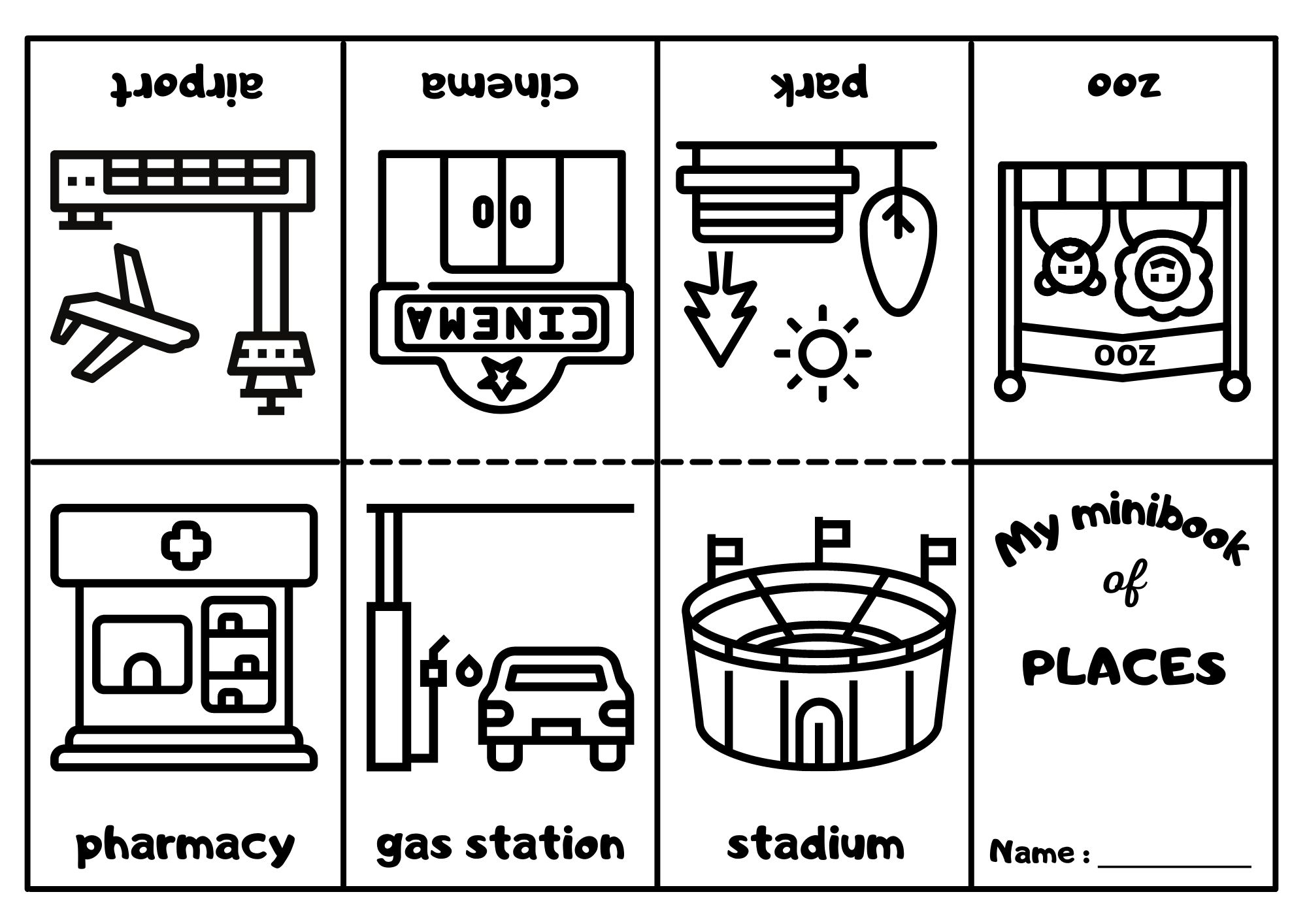 Places In The City Mini Coloring Book 3